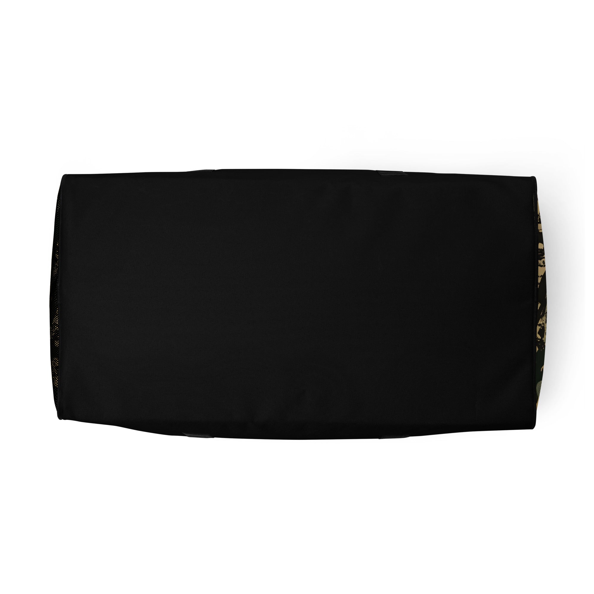 Bottom view of the TV-D1 Field Duffle Bag showing the black reinforced base panel.
