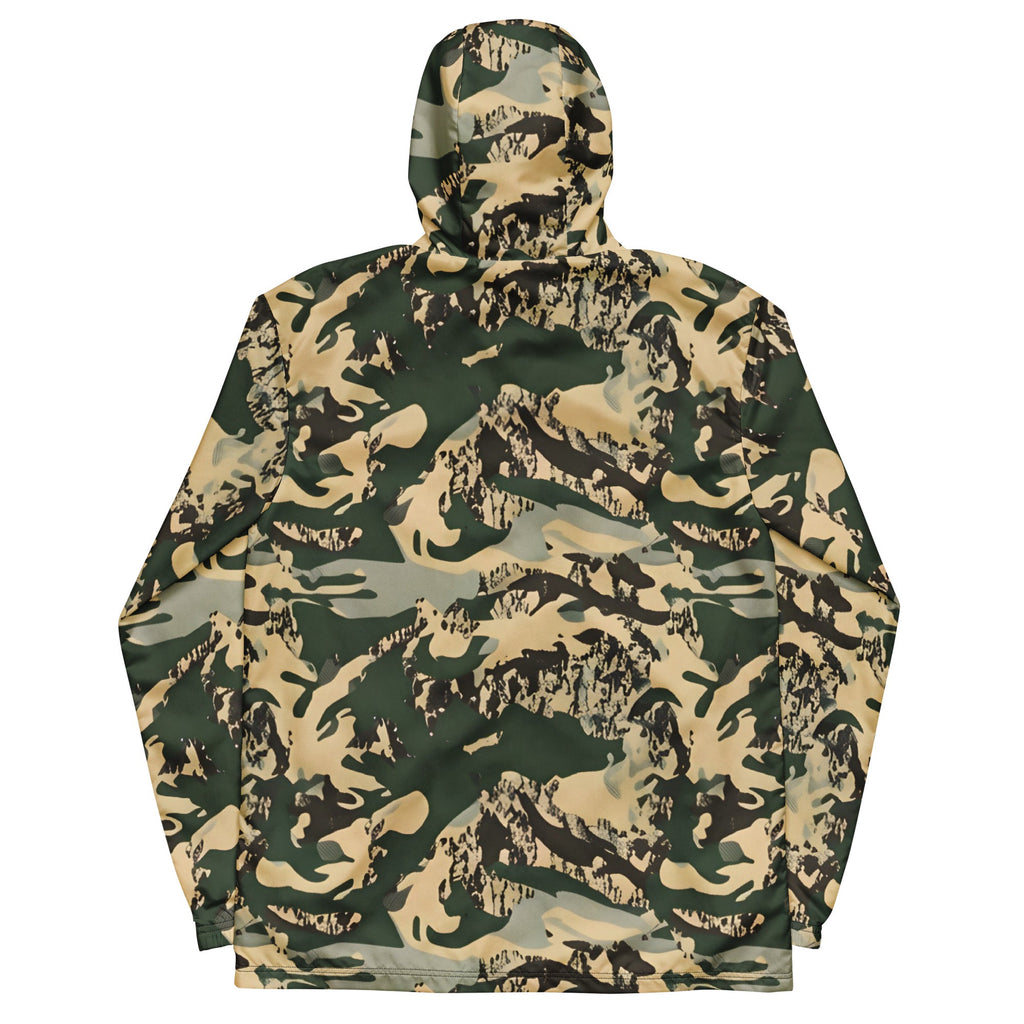 TV-D1 Field Windbreaker in Tobacco Valley D1 camouflage, back view