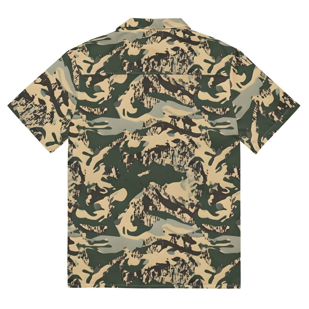 TV-D1 Camo Unisex Button-Up Shirt, back view