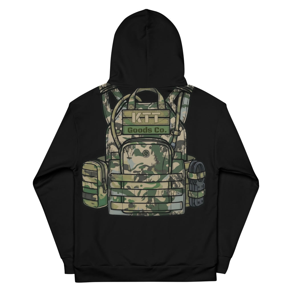 The Werner Plate Carrier Hoodie — white — back view
