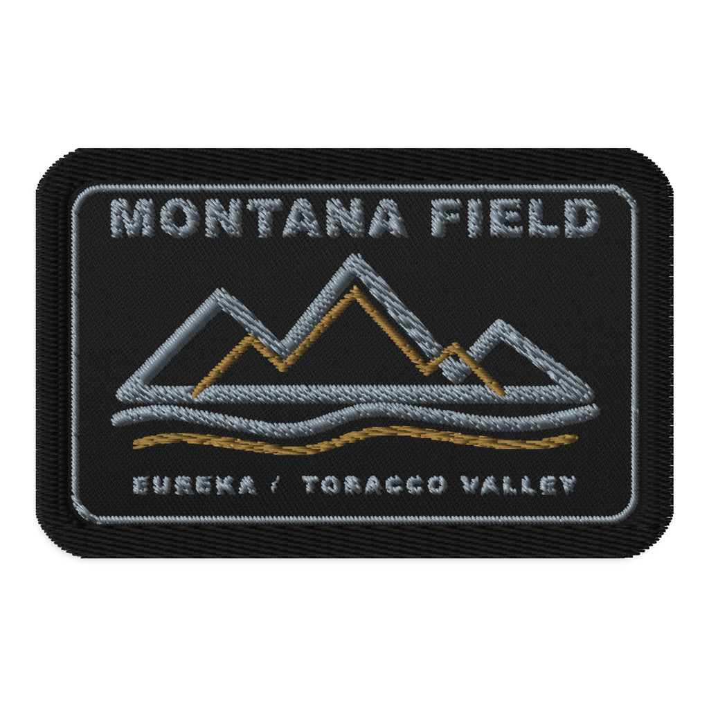 KTT Field Marks — Montana Field Embroidered Patch — black rectangle 3.5 × 2.25 — front view