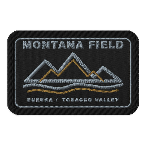KTT Field Marks — Montana Field Embroidered Patch — black rectangle 3.5 × 2.25 — front view