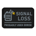 KTT Field Marks — Signal Loss Morale Patch — black rectangle 3.5 × 2.25 — front view