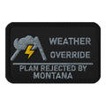KTT Field Marks — Weather Override Morale Patch — black rectangle 3.5 × 2.25 — front view