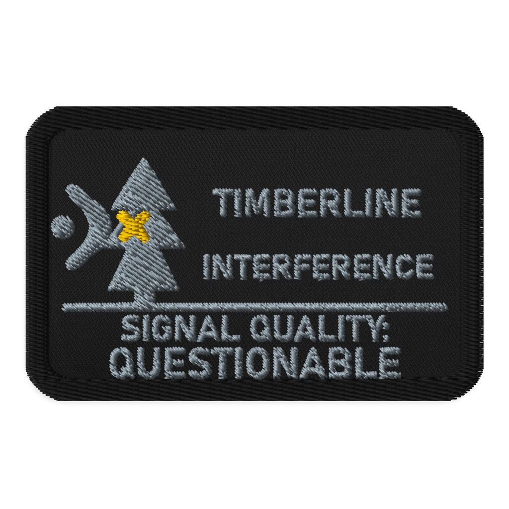 KTT Field Marks — Timberline Interference Morale Patch — black rectangle 3.5 × 2.25 — front view