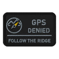 KTT Field Marks — GPS Denied Morale Patch — black rectangle 3.5 × 2.25 — front view