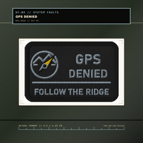 GPS Denied exact embroidered patch on KTT field card
