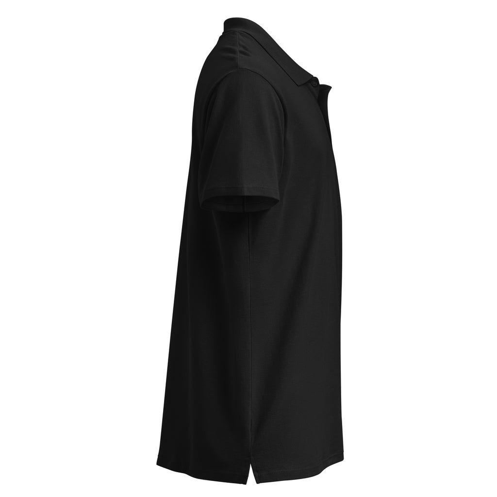 Boy Fuckin' Howdy Premium Polo — Black — right-side view