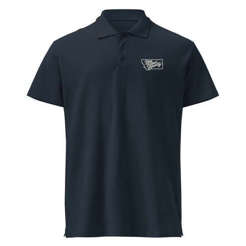 Boy Fuckin' Howdy Premium Polo — Navy — front view