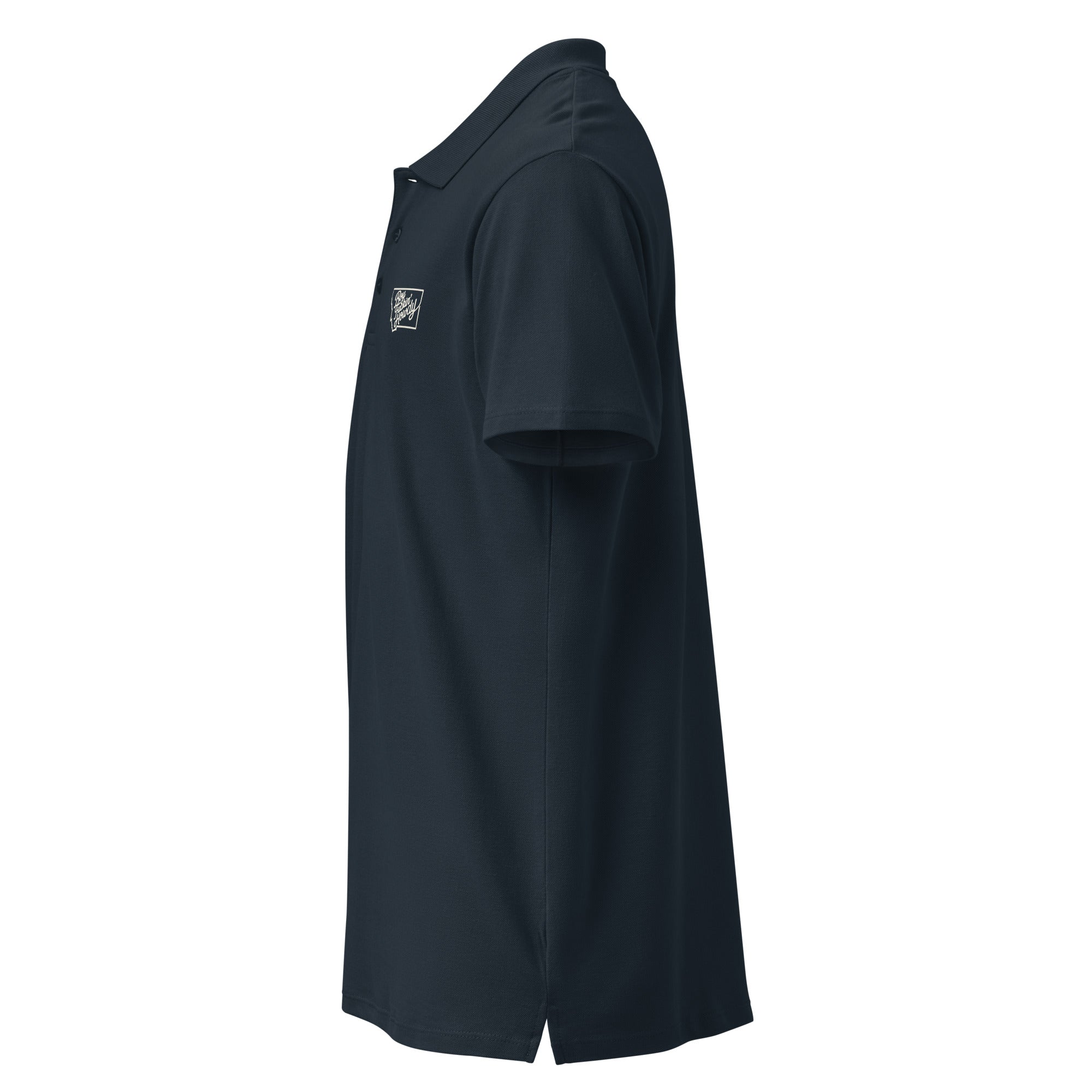 Boy Fuckin' Howdy Premium Polo — Navy — left-side view